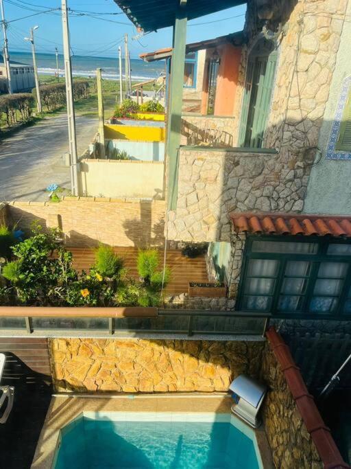 Casa Azul Na Praia Do Verao Vermelho Cabo Frio Esterno foto